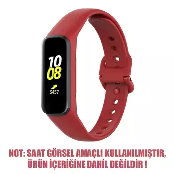 Microsonic Samsung Galaxy Fit 2 Silikon Kordon Kırmızı