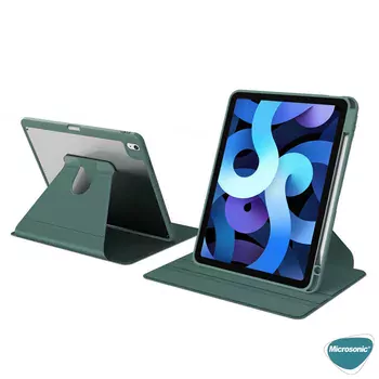 Microsonic Apple iPad Air 11 2024 Kılıf (A2902-A2903) Regal Folio Koyu Yeşil