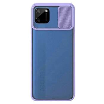 Microsonic Realme C11 Kılıf Slide Camera Lens Protection Lila