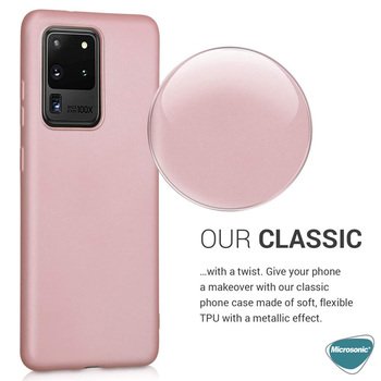 Microsonic Samsung Galaxy S20 Ultra Kılıf Matte Silicone Kılıf Mavi