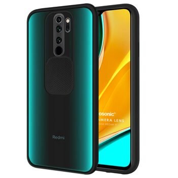 Microsonic Xiaomi Redmi 9 Kılıf Slide Camera Lens Protection Siyah