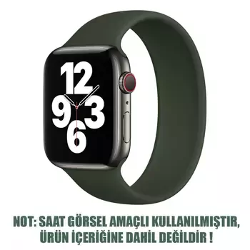 Microsonic Apple Watch Ultra 2 Kordon, (Medium Size, 145mm) New Solo Loop Koyu Yeşil