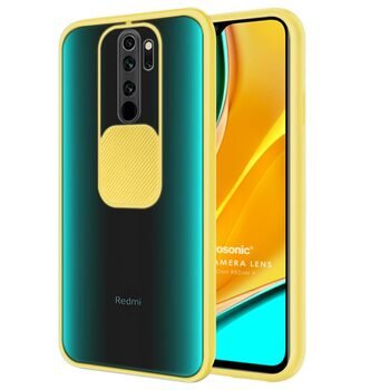 Microsonic Xiaomi Redmi 9 Kılıf Slide Camera Lens Protection Sarı