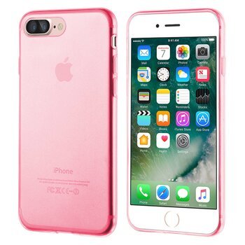 Caseup Apple iPhone 8 Plus Kılıf Transparent Soft Pembe