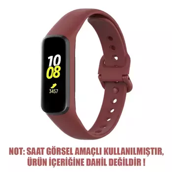 Microsonic Samsung Galaxy Fit 2 Silikon Kordon Bordo