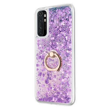 Microsonic Xiaomi Mi Note 10 Lite Kılıf Glitter Liquid Holder Mor