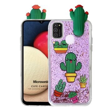 Microsonic Samsung Galaxy M21 Kılıf Cute Cartoon Kaktüs