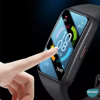 Microsonic Huawei Band 7 Kılıf 360 Full Round Soft Silicone Şeffaf