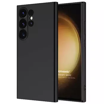 Microsonic Samsung Galaxy S25 Ultra Kılıf Groovy Soft Siyah