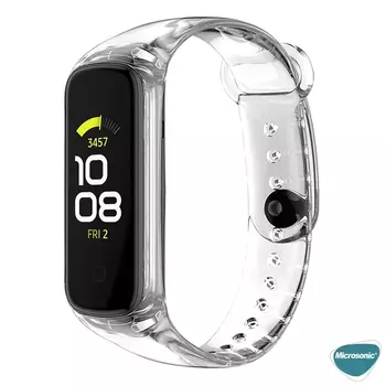 Microsonic Samsung Galaxy Fit 2 R220 Kordon Transparent Clear Band Şeffaf