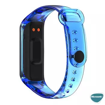 Microsonic Samsung Galaxy Fit 2 R220 Kordon Transparent Clear Band Mavi