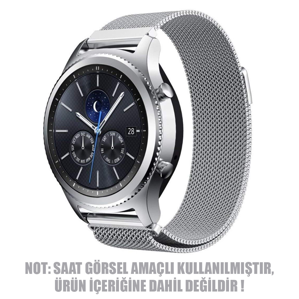 Microsonic Huawei Watch Ultimate 2 Milanese Loop Kordon Gümüş