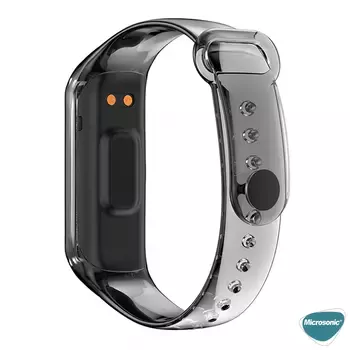 Microsonic Samsung Galaxy Fit 2 R220 Kordon Transparent Clear Band Füme