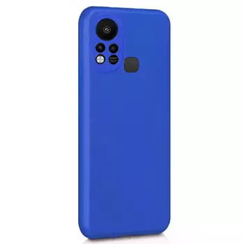 Microsonic Matte Silicone Infinix Hot 11S Kılıf Mavi