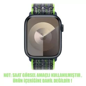 Microsonic Apple Watch Series 7 41mm Kordon Terra Sport Loop Yeşil