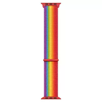 Microsonic Apple Watch SE 2022 44mm Hasırlı Kordon Woven Sport Loop Pride Edition