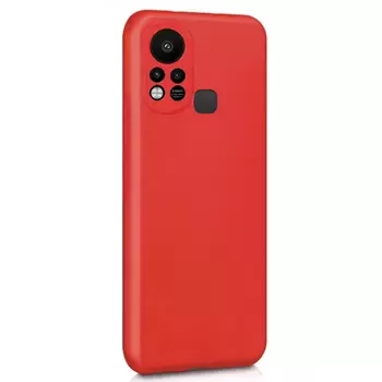 Microsonic Matte Silicone Infinix Hot 11S Kılıf Kırmızı