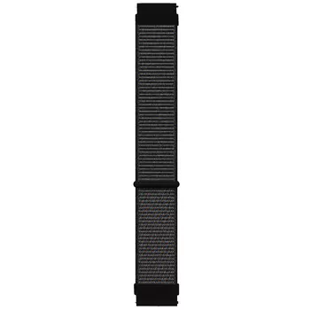 Microsonic Huawei Watch 5 46mm Hasırlı Kordon Woven Sport Loop Siyah