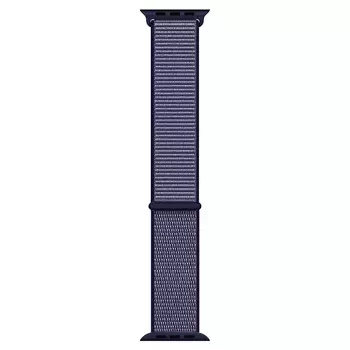 Microsonic Apple Watch SE 2022 44mm Hasırlı Kordon Woven Sport Loop Lacivert