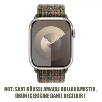 Microsonic Apple Watch Series 7 41mm Kordon Terra Sport Loop Koyu Yeşil