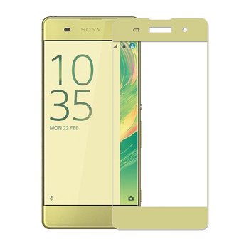 Microsonic Sony Xperia XA Kavisli Temperli Cam Ekran Koruyucu Film Gold