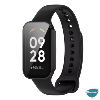 Microsonic Xiaomi Redmi Smart Band 2 Kılıf Matte Premium Slim WatchBand Siyah
