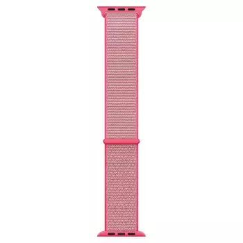 Microsonic Apple Watch SE 2022 44mm Hasırlı Kordon Woven Sport Loop Pembe