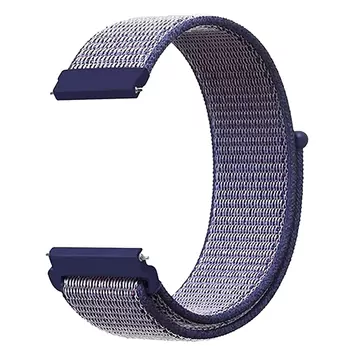 Microsonic Huawei Watch 5 46mm Hasırlı Kordon Woven Sport Loop Mor