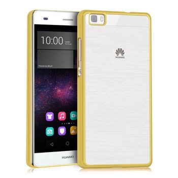 Microsonic Huawei Ascend P8 Lite Kılıf Skyfall Transparent Clear Gold