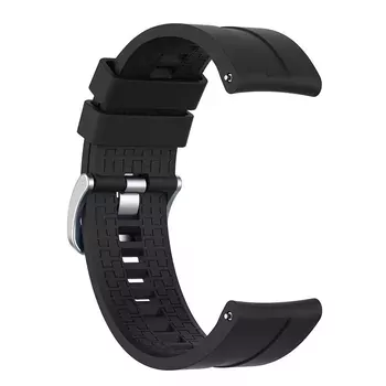 Microsonic Oppo Watch 41mm Kordon, Silicone RapidBands Siyah ( Gümüş Pimli )