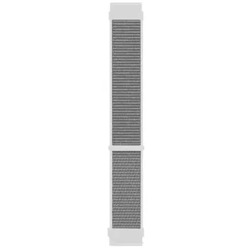 Microsonic Huawei Watch 5 46mm Hasırlı Kordon Woven Sport Loop Beyaz