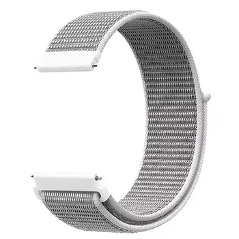 Microsonic Huawei Watch 5 46mm Hasırlı Kordon Woven Sport Loop Beyaz