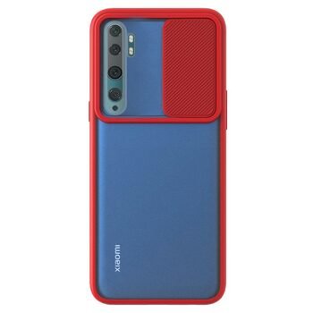 Microsonic Xiaomi Mi Note 10 Pro Kılıf Slide Camera Lens Protection Kırmızı