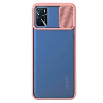 Microsonic Oppo A16 Kılıf Slide Camera Lens Protection Pembe