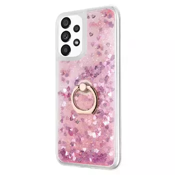 Microsonic Samsung Galaxy A73 5G Kılıf Glitter Liquid Holder Pembe