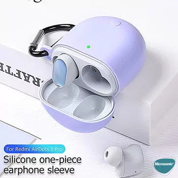 Microsonic Xiaomi Redmi AirDots 3 Pro Kılıf Askılı Mat Silikon Siyah