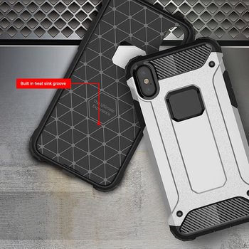 Microsonic Apple iPhone XS Kılıf Rugged Armor Mavi