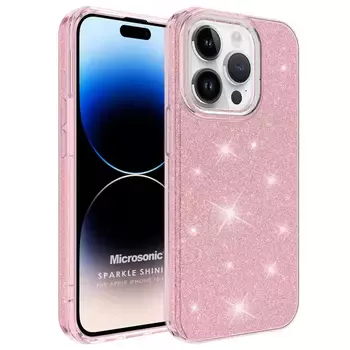 Microsonic Apple iPhone 15 Pro Max Kılıf Sparkle Shiny Rose Gold