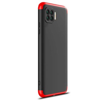 Microsonic Oppo Reno 4 Lite Kılıf Double Dip 360 Protective AYS Siyah Kırmızı