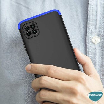 Microsonic Oppo Reno 4 Lite Kılıf Double Dip 360 Protective AYS Siyah Kırmızı