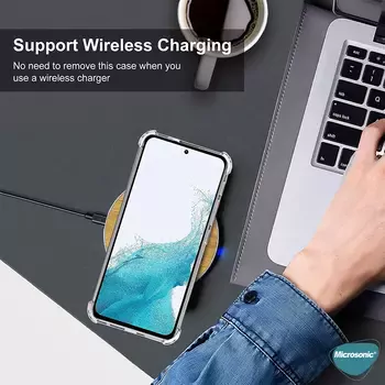 Microsonic Samsung Galaxy S23 Plus Kılıf Anti Shock Silikon Şeffaf