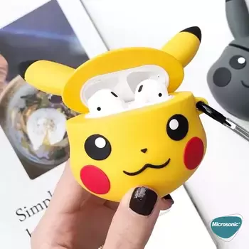 Microsonic Apple AirPods 1. Nesil / 2. Nesil Kılıf Pikachu