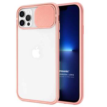 Microsonic Apple iPhone 13 Pro Max Kılıf Slide Camera Lens Protection Pembe