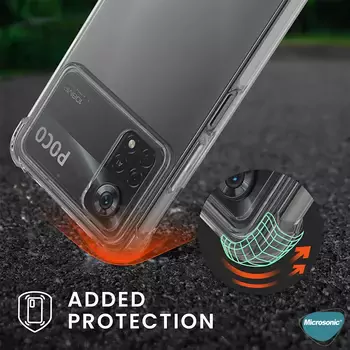 Microsonic Xiaomi Poco M4 Pro 4G Kılıf Anti Shock Silikon Şeffaf