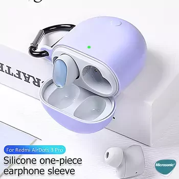 Microsonic Xiaomi Redmi AirDots 3 Pro Kılıf Askılı Mat Silikon Gri