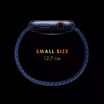 Microsonic Apple Watch Series 5 40mm Kordon, (Small Size, 127mm) Braided Solo Loop Band Kırmızı