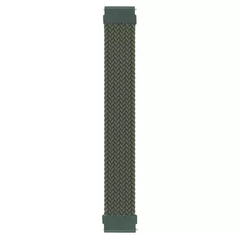 Microsonic Huawei Watch 5 46mm Kordon, (Small Size, 135mm) Braided Solo Loop Band Koyu Yeşil
