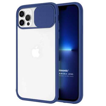 Microsonic Apple iPhone 13 Pro Max Kılıf Slide Camera Lens Protection Lacivert