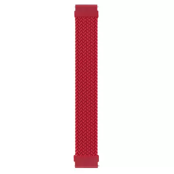 Microsonic Huawei Watch 5 46mm Kordon, (Small Size, 135mm) Braided Solo Loop Band Kırmızı