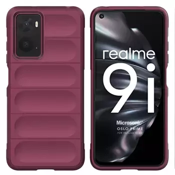 Microsonic Realme 9i 4G Kılıf Oslo Prime Bordo